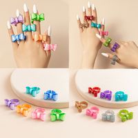 Wholesale Jewelry Cute Bow Knot Plastic Rings main image 2