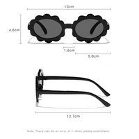IG Style Flower Pc Resin Oval Frame Full Frame Kids Sunglasses main image 2