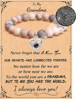 IG Style Geometric Heart Shape Natural Stone Beaded Bracelets 1 Piece sku image 9