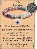 IG Style Geometric Heart Shape Natural Stone Beaded Bracelets 1 Piece sku image 37