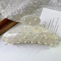 Simple Style Classic Style Solid Color Acetic Acid Sheets Inlay Pearl Hair Claws 1 Piece sku image 4