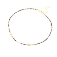 IG-Stil Einfacher Stil Geometrisch Stein 18 Karat Vergoldet Halsband In Masse main image 1