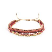 Casual Ethnic Style Geometric Beaded Rope Copper Knitting Women's Drawstring Bracelets 1 Piece sku image 4