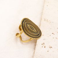 Simple Style Geometric Titanium Steel Hollow Out Open Rings 1 Piece sku image 5