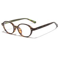 Modern Style Streetwear Solid Color Ac Oval Frame Full Frame Optical Glasses sku image 2