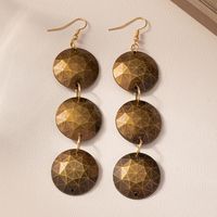 1 Pair Retro Commute Cool Style Round Arylic Drop Earrings main image 6