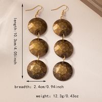 1 Pair Retro Commute Cool Style Round Arylic Drop Earrings main image 2