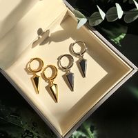 1 Pair Commute Triangle Plating Copper 18K Gold Plated Drop Earrings main image 1