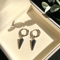 1 Pair Commute Triangle Plating Copper 18K Gold Plated Drop Earrings sku image 2