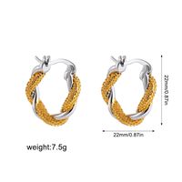 1 Pair Classic Style Color Block Plating Copper 18K Gold Plated Earrings main image 2