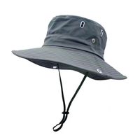 Men's Simple Style Solid Color Ruffles Bucket Hat main image 2