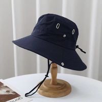 Men's Simple Style Solid Color Ruffles Bucket Hat sku image 4