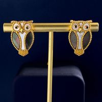 1 Pair Commute Animal Plating Copper 18K Gold Plated Ear Studs main image 1