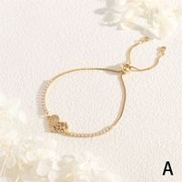 Copper IG Style Romantic Commute Square Heart Shape Hollow Out Inlay Zircon Bracelets main image 7