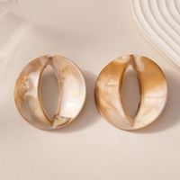 1 Pair Simple Style Color Block Hollow Out Arylic Ear Studs main image 4