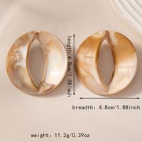 1 Pair Simple Style Color Block Hollow Out Arylic Ear Studs main image 2