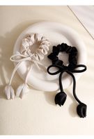 Women's Sweet Simple Style Solid Color Flower Bow Knot Cloth Hair Tie main image 4