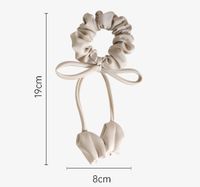 Women's Sweet Simple Style Solid Color Flower Bow Knot Cloth Hair Tie main image 2