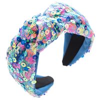 Women's Casual Cute Sweet Flower Cloth Sequins Appliques Hair Band sku image 3