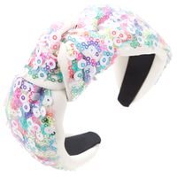 Women's Casual Cute Sweet Flower Cloth Sequins Appliques Hair Band sku image 1