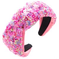 Women's Casual Cute Sweet Flower Cloth Sequins Appliques Hair Band sku image 2