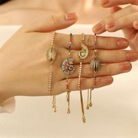 Copper 18K Gold Plated IG Style Vacation Commute Conch Shell Inlay Zircon Bracelets main image 10