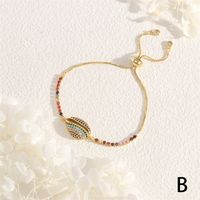 Copper 18K Gold Plated IG Style Vacation Commute Conch Shell Inlay Zircon Bracelets main image 7