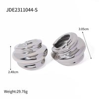 1 Pair IG Style Simple Style Solid Color 304 Stainless Steel Ear Cuffs sku image 1