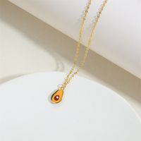 Copper 14K Gold Plated Vintage Style Simple Style Commute Fruit Pendant Necklace main image 5