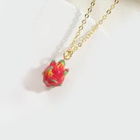 Copper 14K Gold Plated Vintage Style Simple Style Commute Fruit Pendant Necklace sku image 5