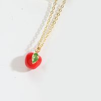 Copper 14K Gold Plated Vintage Style Simple Style Commute Fruit Pendant Necklace sku image 3