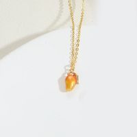 Copper 14K Gold Plated Vintage Style Simple Style Commute Fruit Pendant Necklace sku image 1