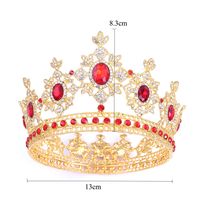 Fashion Round Alloy Inlay Rhinestones Crown 1 Piece main image 2