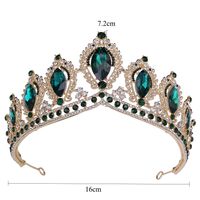 Retro Crown Alloy Inlay Artificial Gemstones Crown 1 Piece main image 2