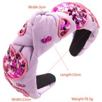 Women's Casual Cute Sweet Letter Cloth Patchwork Hair Band main image 2