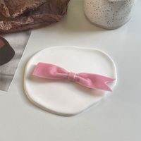 Women's Sweet Simple Style Bow Knot Flannel Hair Clip Hair Tie Brooches sku image 1