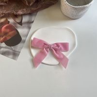 Women's Sweet Simple Style Bow Knot Flannel Hair Clip Hair Tie Brooches sku image 8