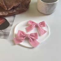 Women's Sweet Simple Style Bow Knot Flannel Hair Clip Hair Tie Brooches sku image 11