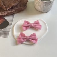 Women's Sweet Simple Style Bow Knot Flannel Hair Clip Hair Tie Brooches sku image 19