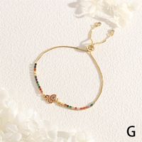 Copper 18K Gold Plated IG Style Simple Style Commute Letter Heart Shape Horns Inlay Zircon Bracelets main image 9