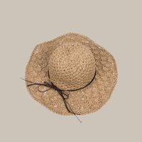 Mujeres Vacaciones Nudo De Lazo Volantes Sombrero Para El Sol sku image 2