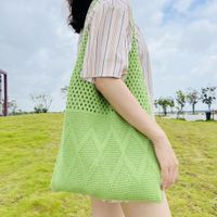 Women's Medium Polyester Solid Color Basic Square Open Shoulder Bag main image 2