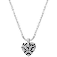 Brass 18K Gold Plated Elegant Hip-Hop Luxurious Heart Shape Leopard Inlay Zircon Pendant Necklace sku image 2