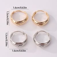1 Pair Elegant Glam Solid Color Solid Color Copper Rose Gold Plated Silver Plated Earrings main image 2