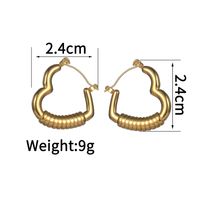 IG Style Heart Shape Stainless Steel Earrings 1 Pair sku image 1