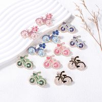 Cute Sweet Bicycle Alloy Artificial Pearls Women's Ear Studs 1 Pair main image 1