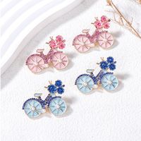 Cute Sweet Bicycle Alloy Artificial Pearls Women's Ear Studs 1 Pair main image 4