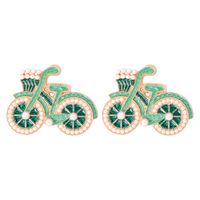 Cute Sweet Bicycle Alloy Artificial Pearls Women's Ear Studs 1 Pair sku image 4