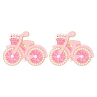 Cute Sweet Bicycle Alloy Artificial Pearls Women's Ear Studs 1 Pair sku image 5