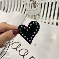 Women's Sweet Simple Style Heart Shape Arylic Hair Clip sku image 4